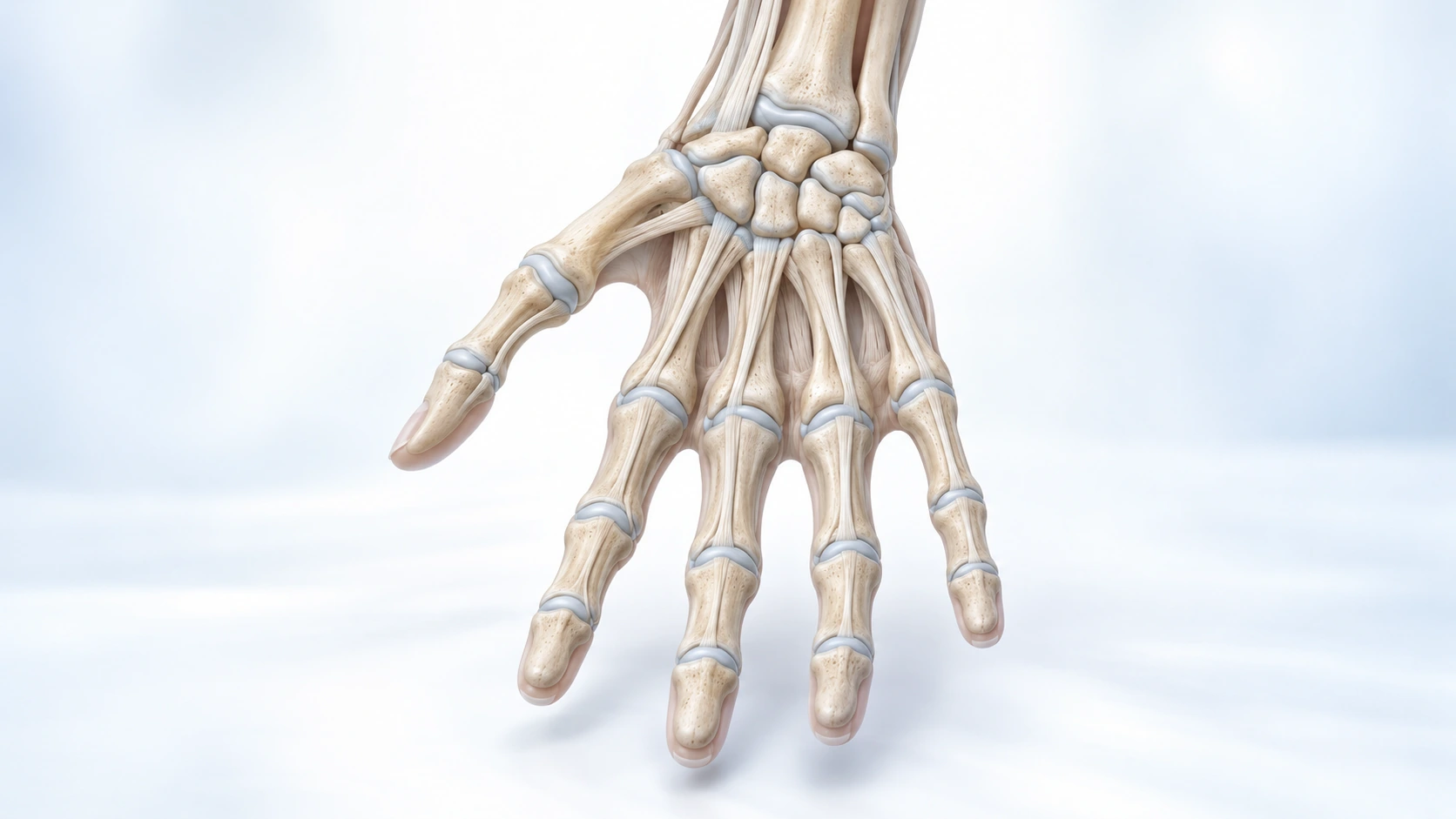Anatomía de mano y muñeca en CGI
